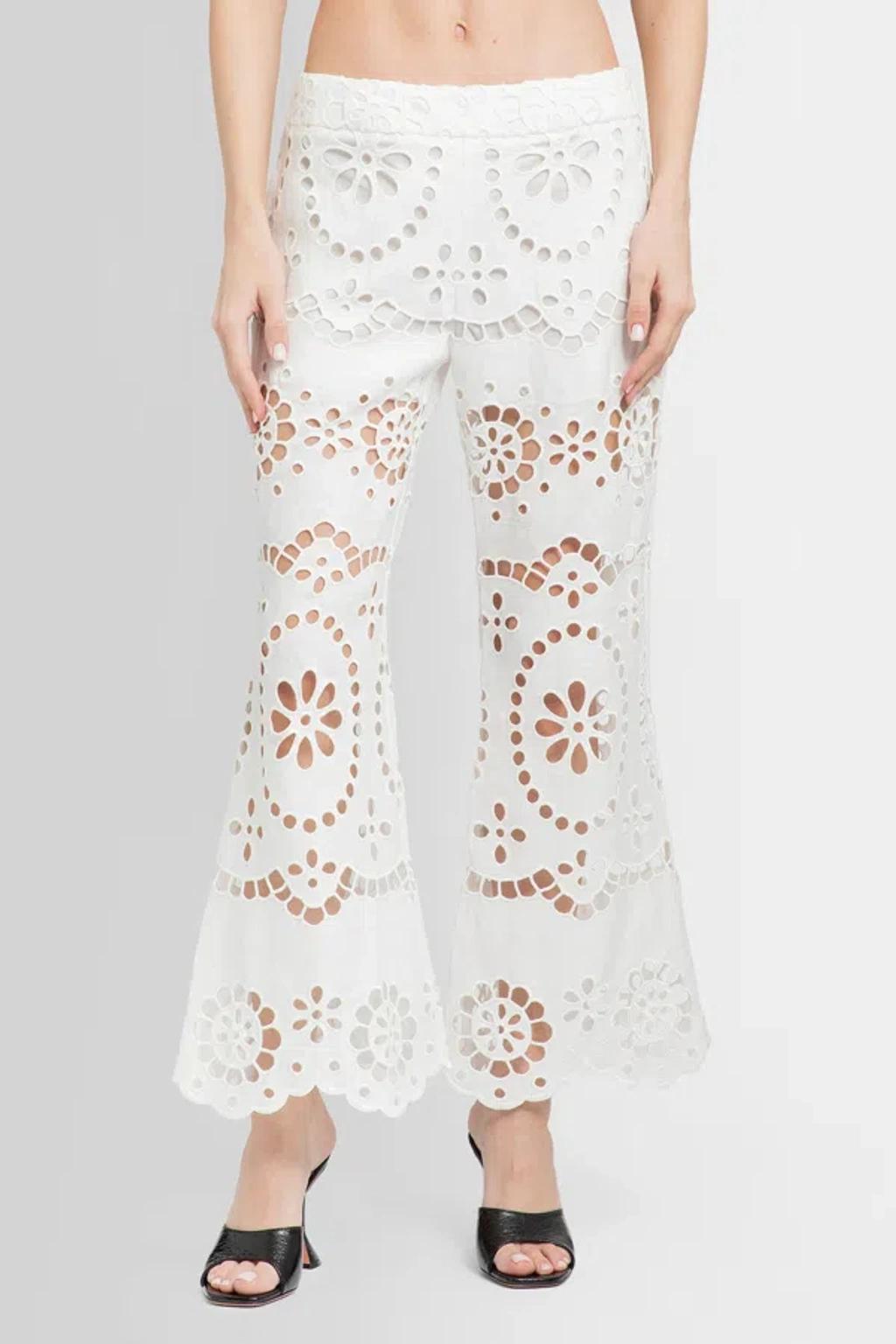 ZIMMERMANN Woman White Trousers Product Image