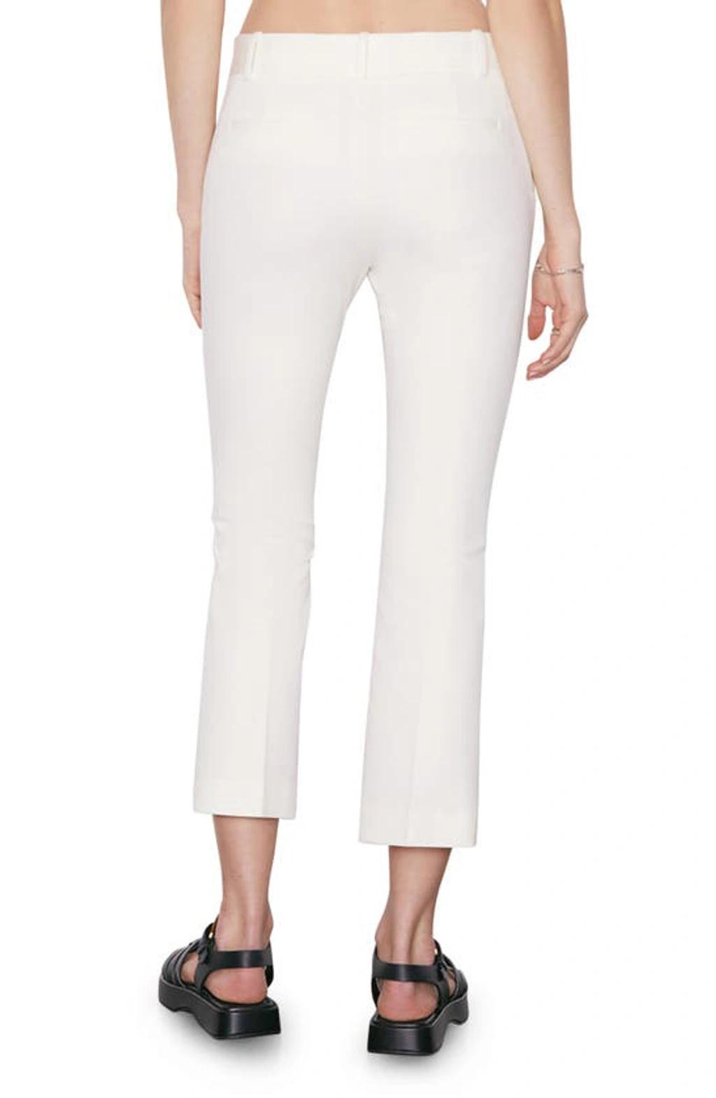 FRAME Le Crop High Rise Mini Boot Leg Trapunto Jeans In Blanc In White Product Image