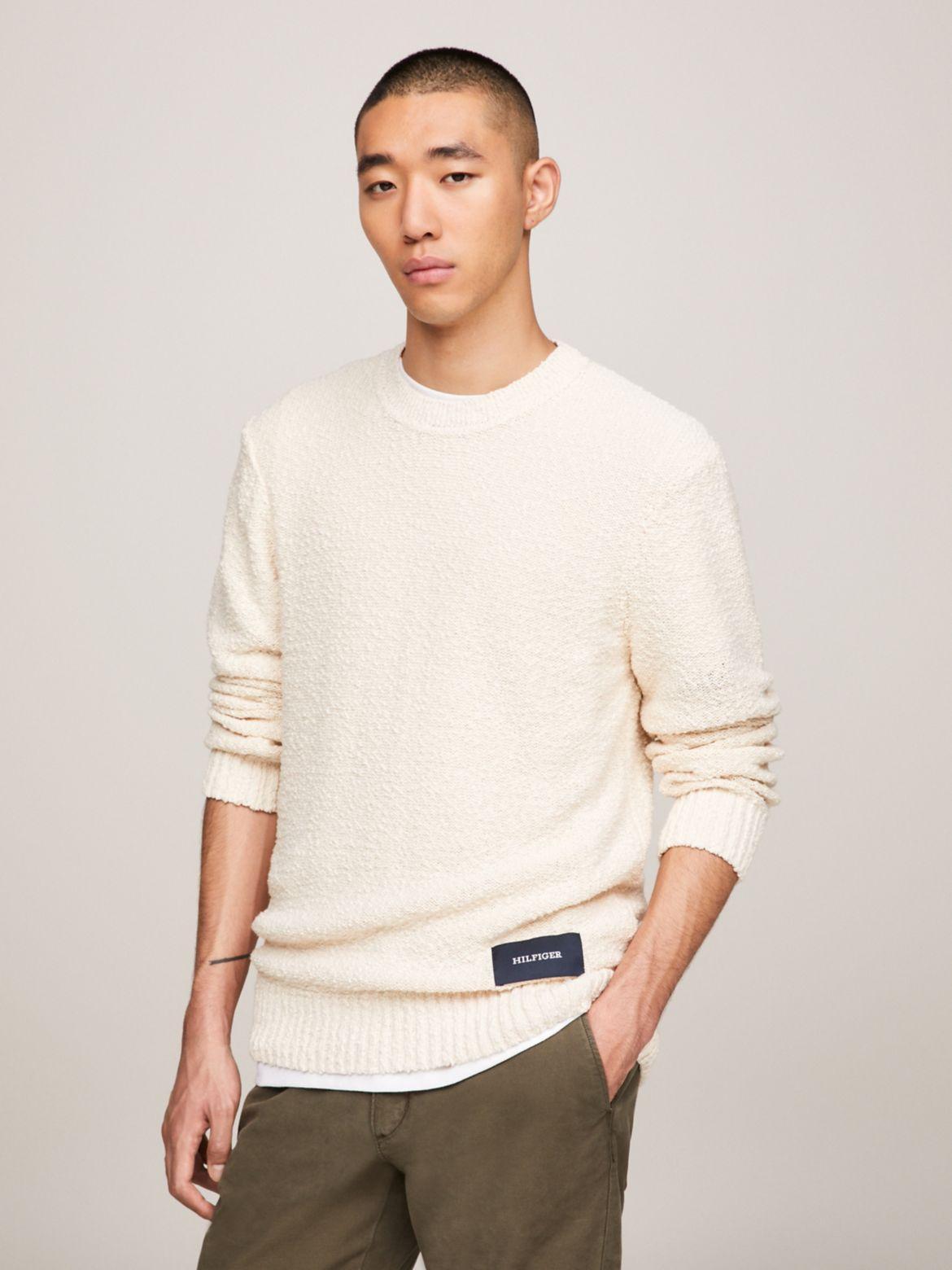 Tommy Hilfiger Men's Monotype Slub Cotton Crewneck Sweater Product Image