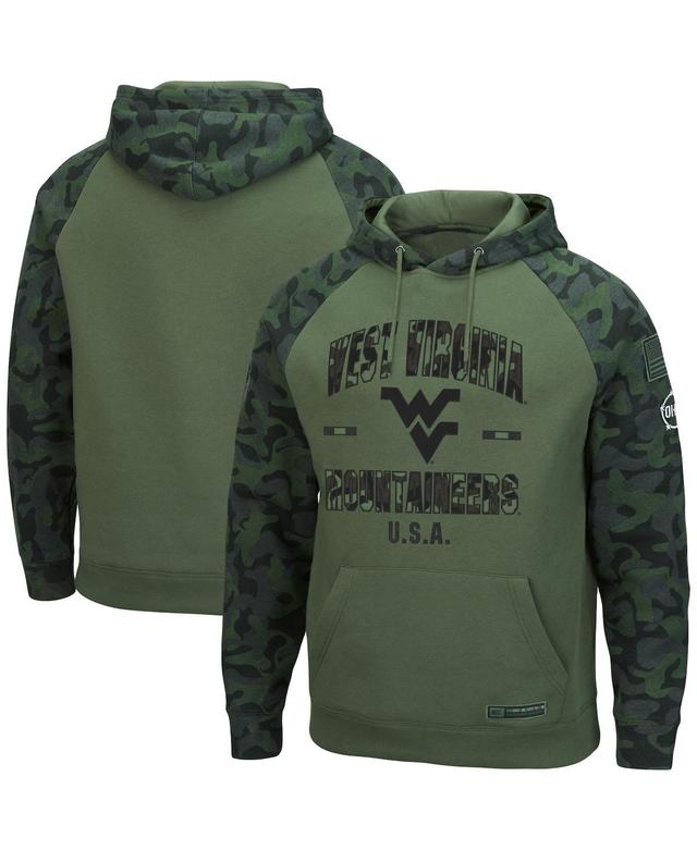 Mens Olive Wisconsin Badgers Oht Military-Inspired Appreciation Raglan Pullover Hoodie - Olive Product Image