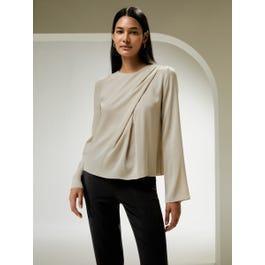 One Shoulder Asymmetrical Flounce Blouse Product Image