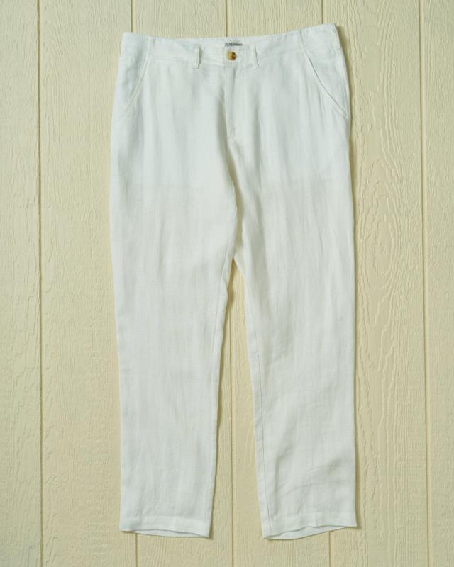 Camden Pant in White Linen Product Image