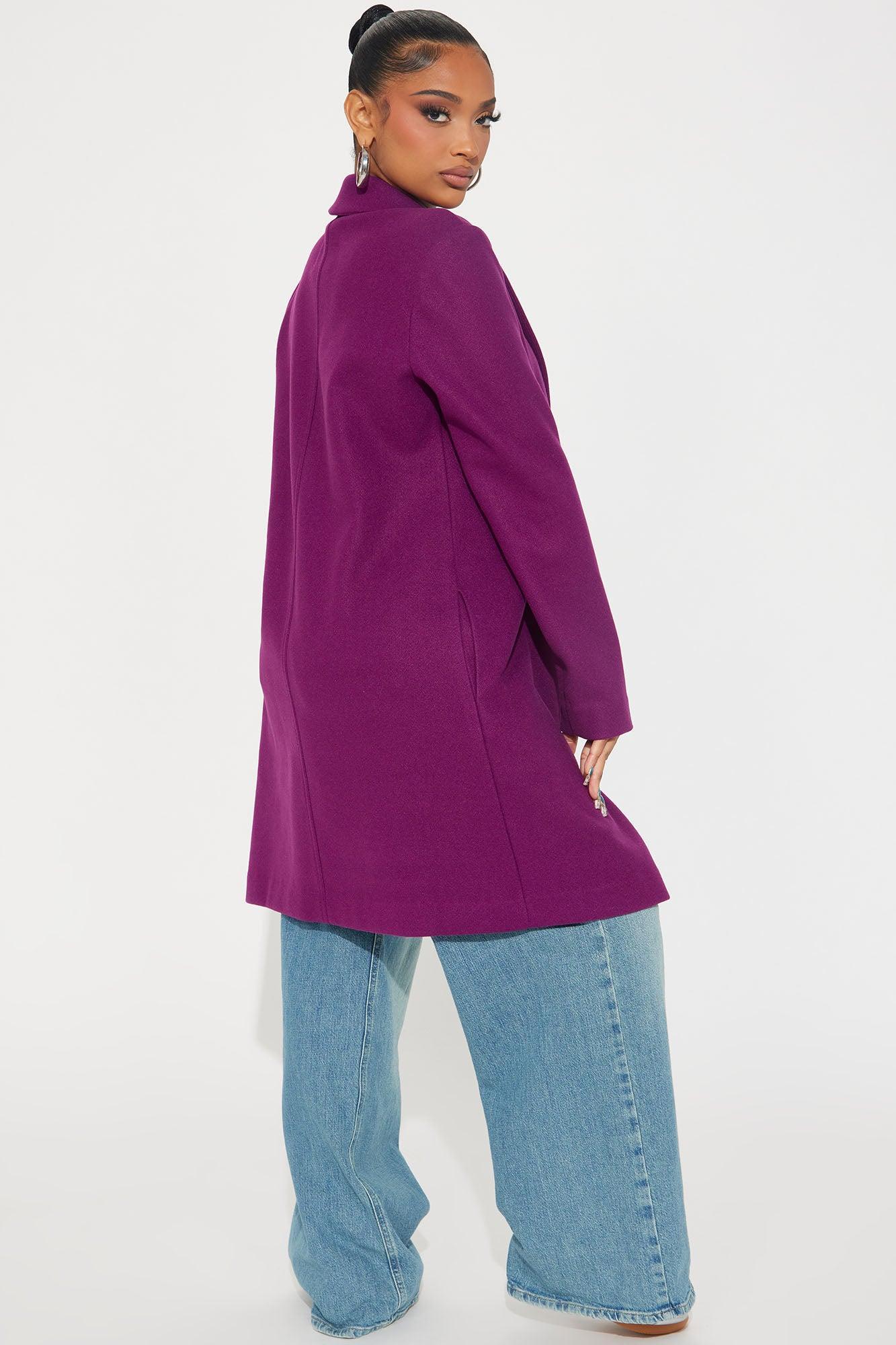 Long Nights Wool Coat - Plum Product Image