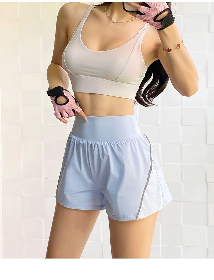 High Waist Plain Sweatshorts Product Image