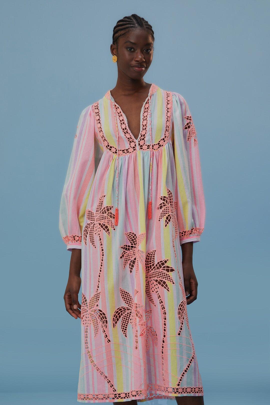 Embroidered Coconut Richelieu Cover-Up, MULTI / XS Product Image