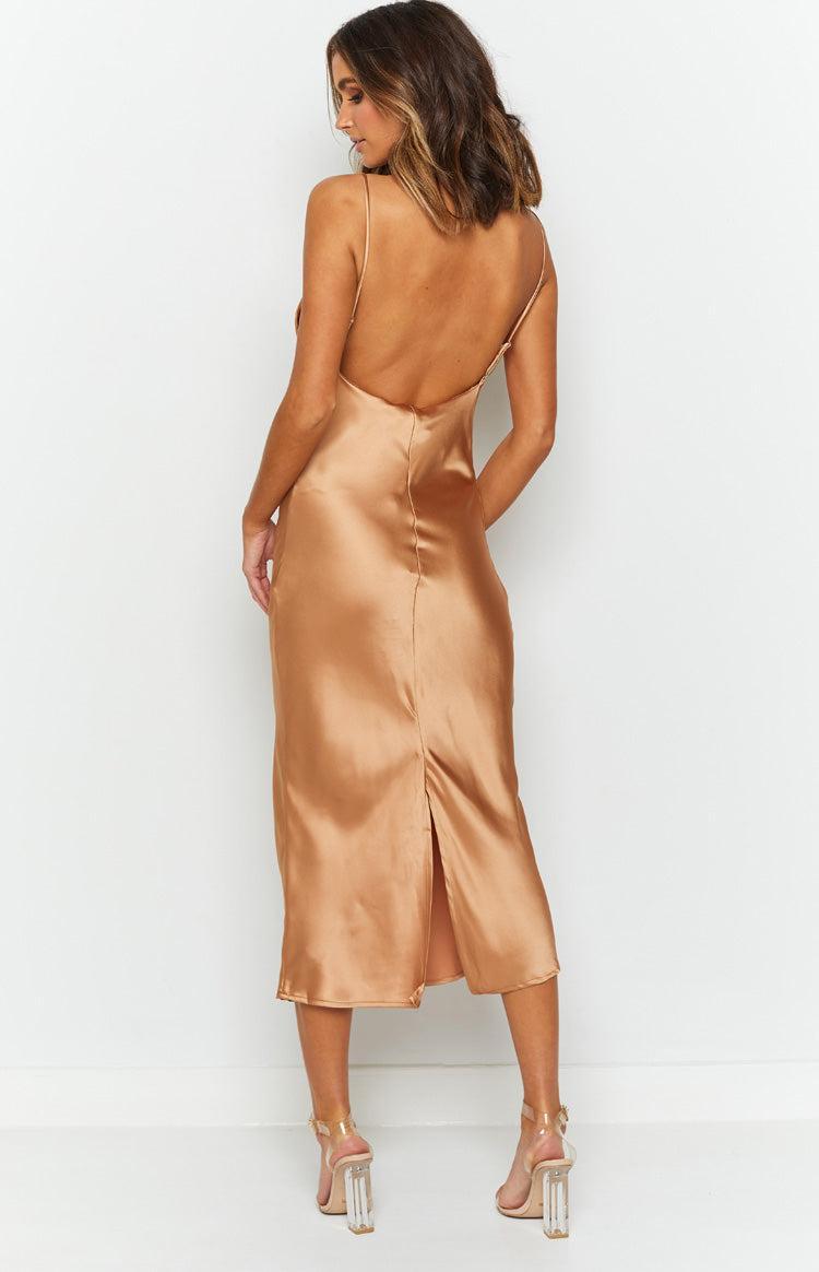 Schiffer Slip Midi Dress Champagne Product Image