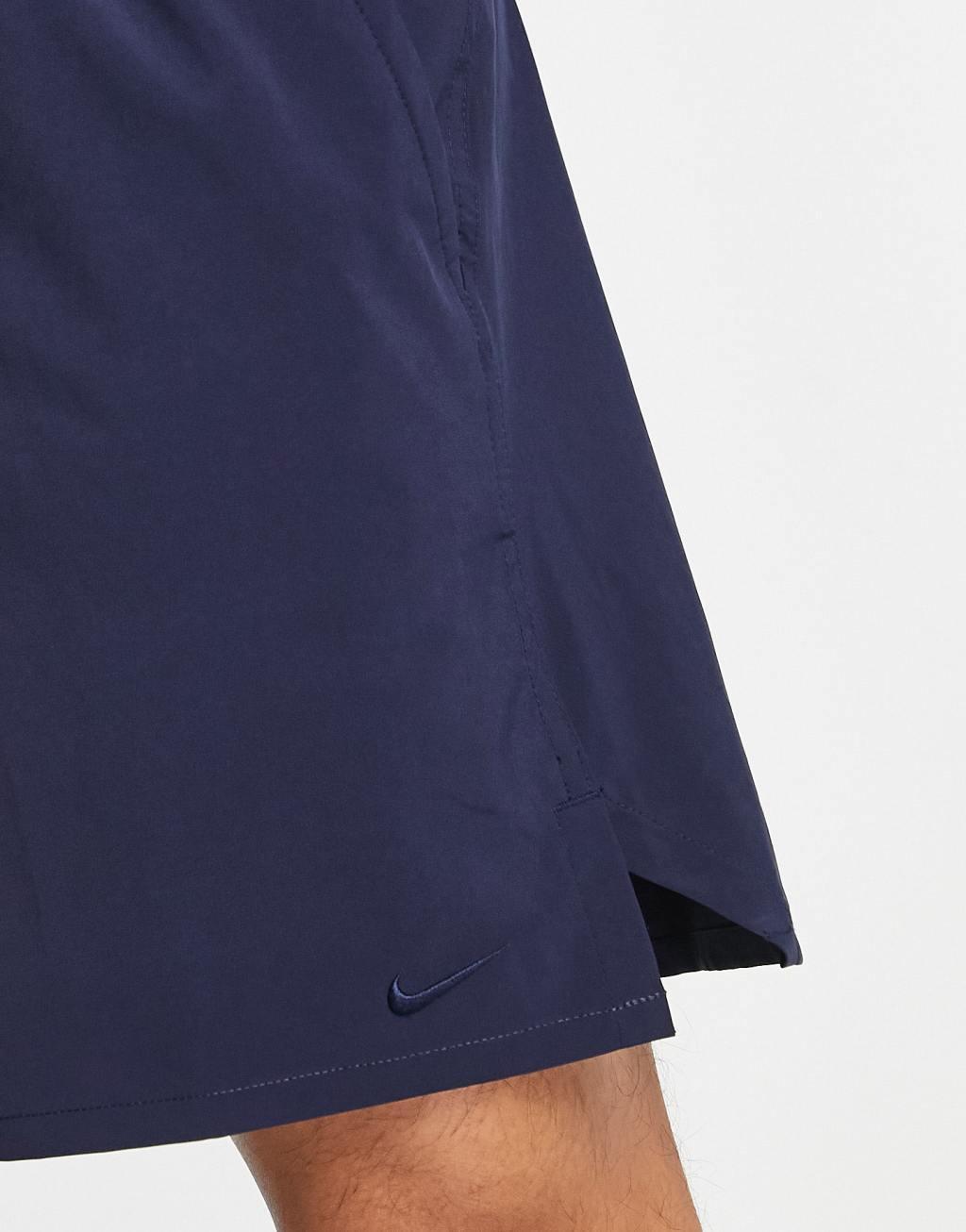 Nike Training Dri-FIT Unlimited ultra-light woven 7inch shorts in navy Product Image