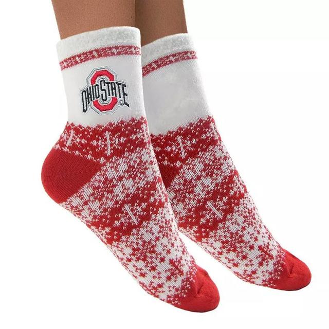 Womens ZooZatz Ohio State Buckeyes Fuzzy Holiday Crew Socks Product Image