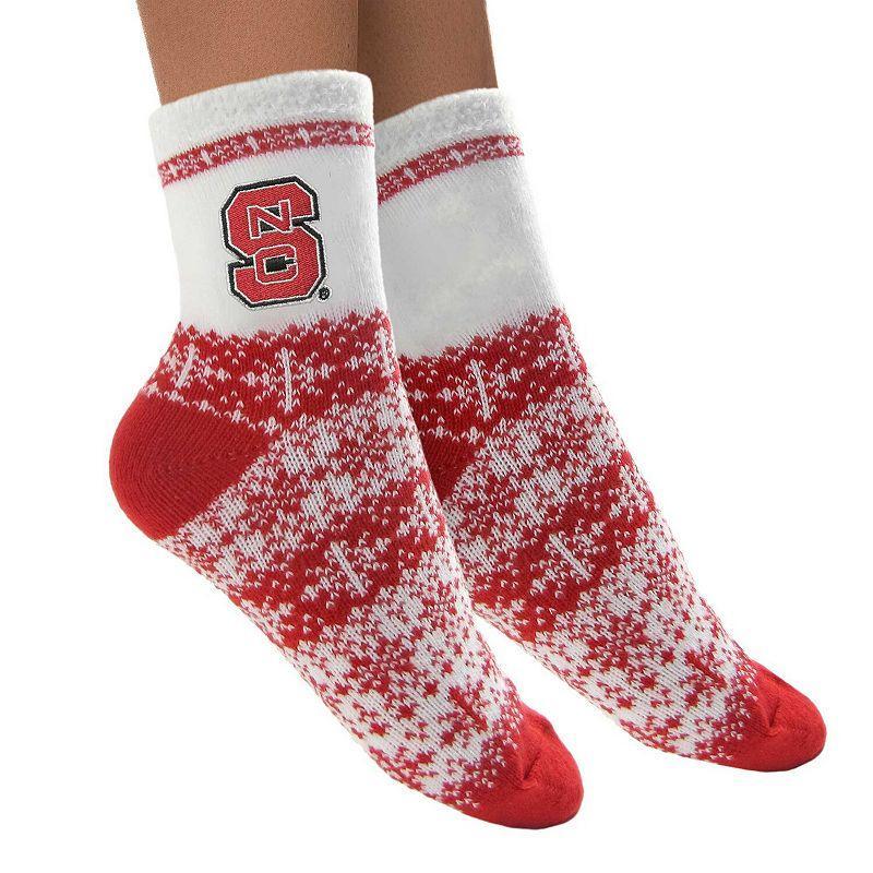 Womens ZooZatz Ohio State Buckeyes Fuzzy Holiday Crew Socks Product Image