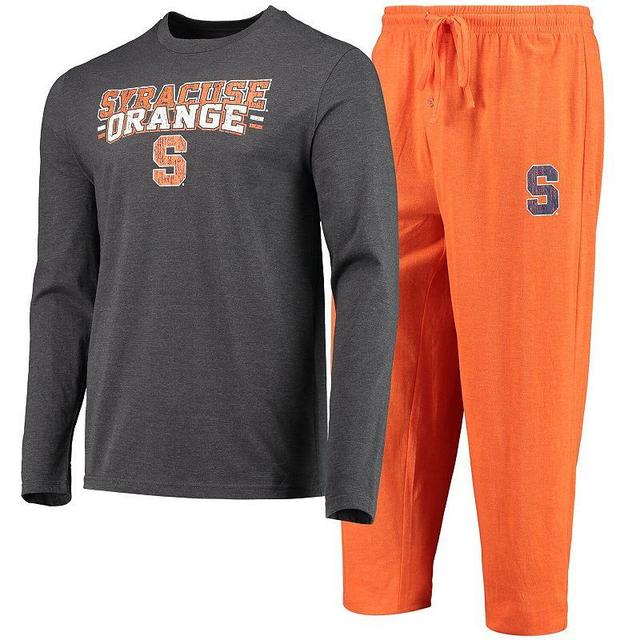 Mens Concepts Sport Orange/Heathered Charcoal Syracuse Orange Meter Long Sleeve T-Shirt & Pants Sleep Set Product Image