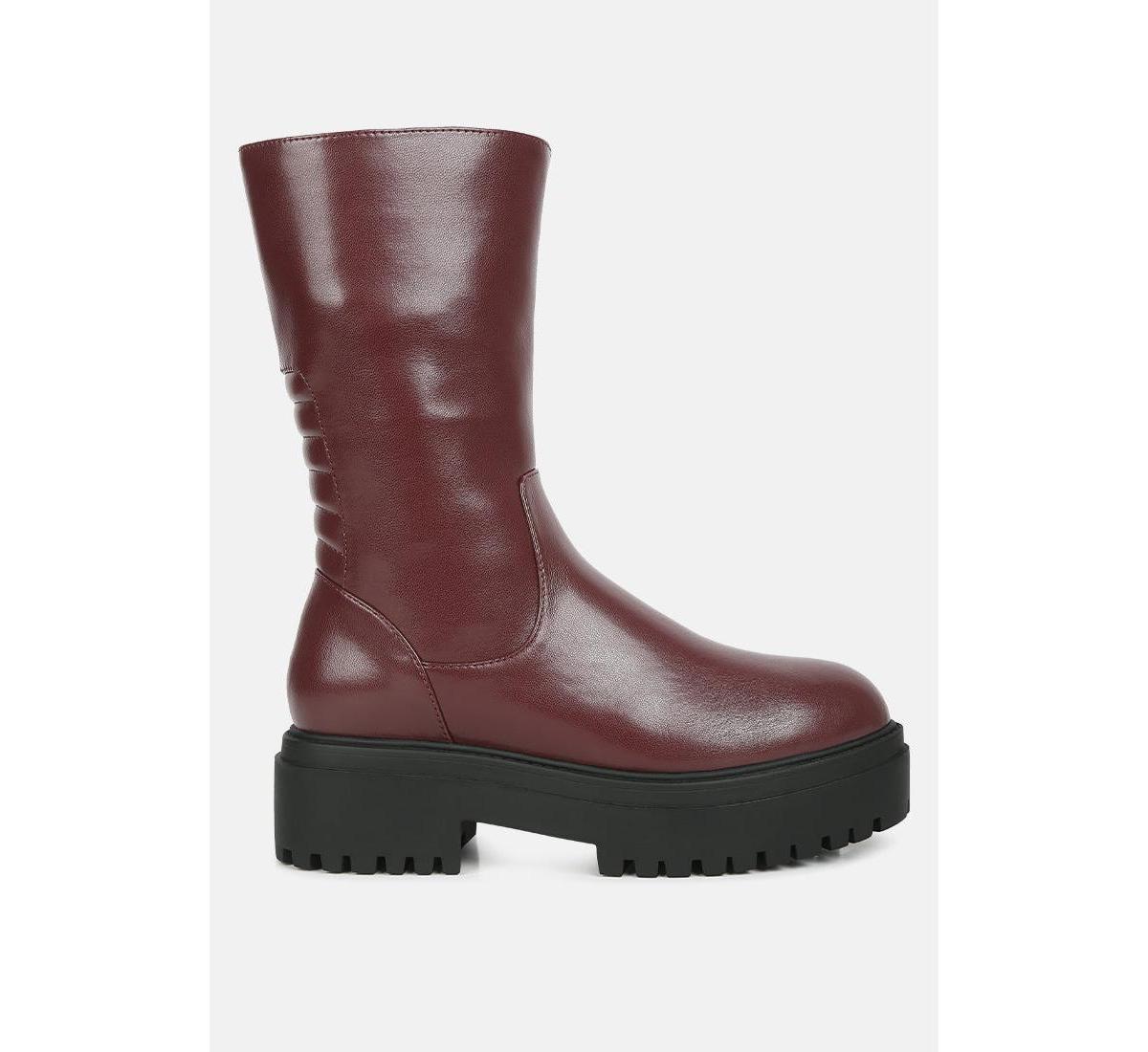 Womens Lewisa Panelled Lug Sole Boots Product Image