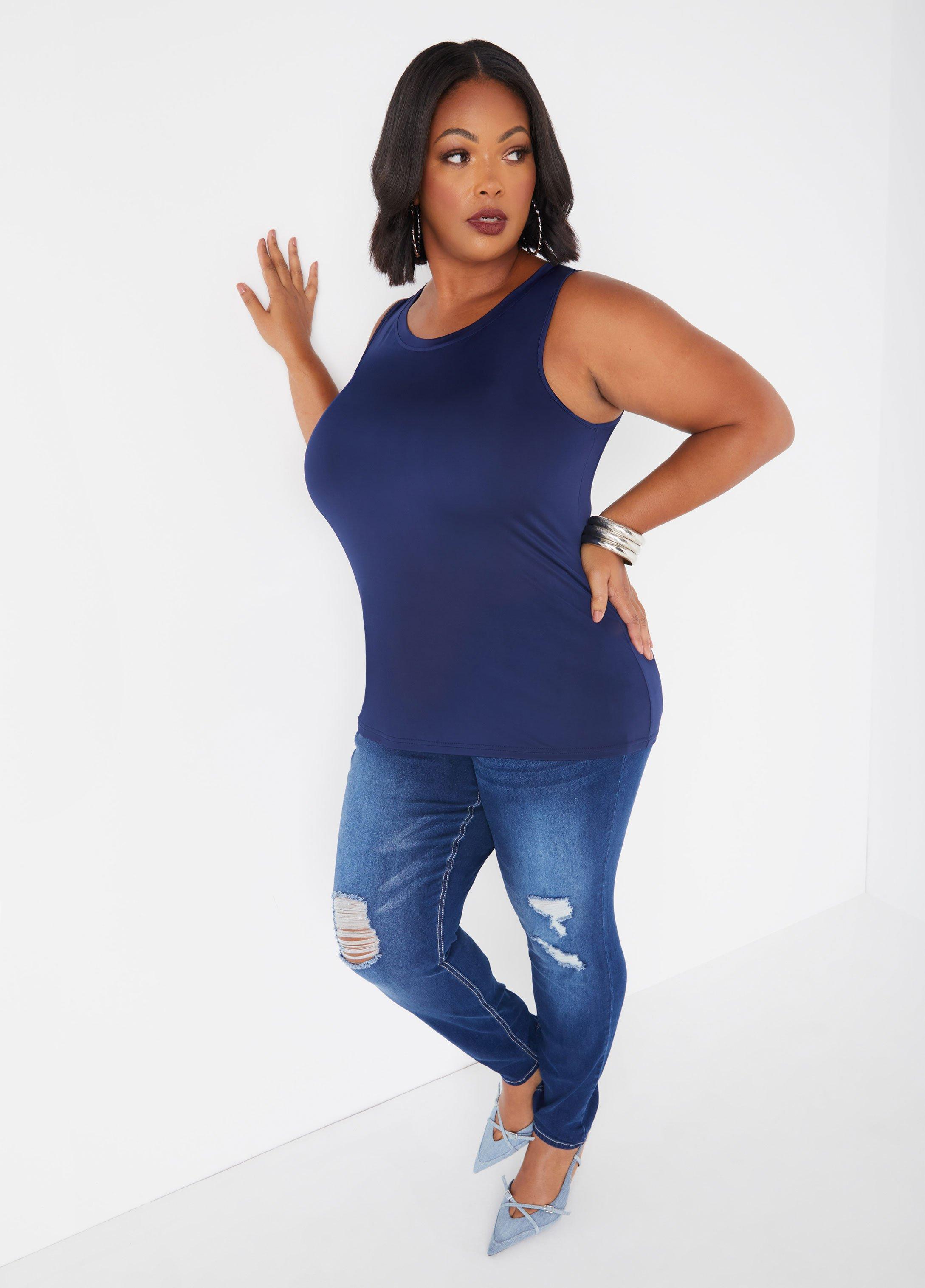 Plus Size The Basic Knit Cami Ashley Stewart Product Image