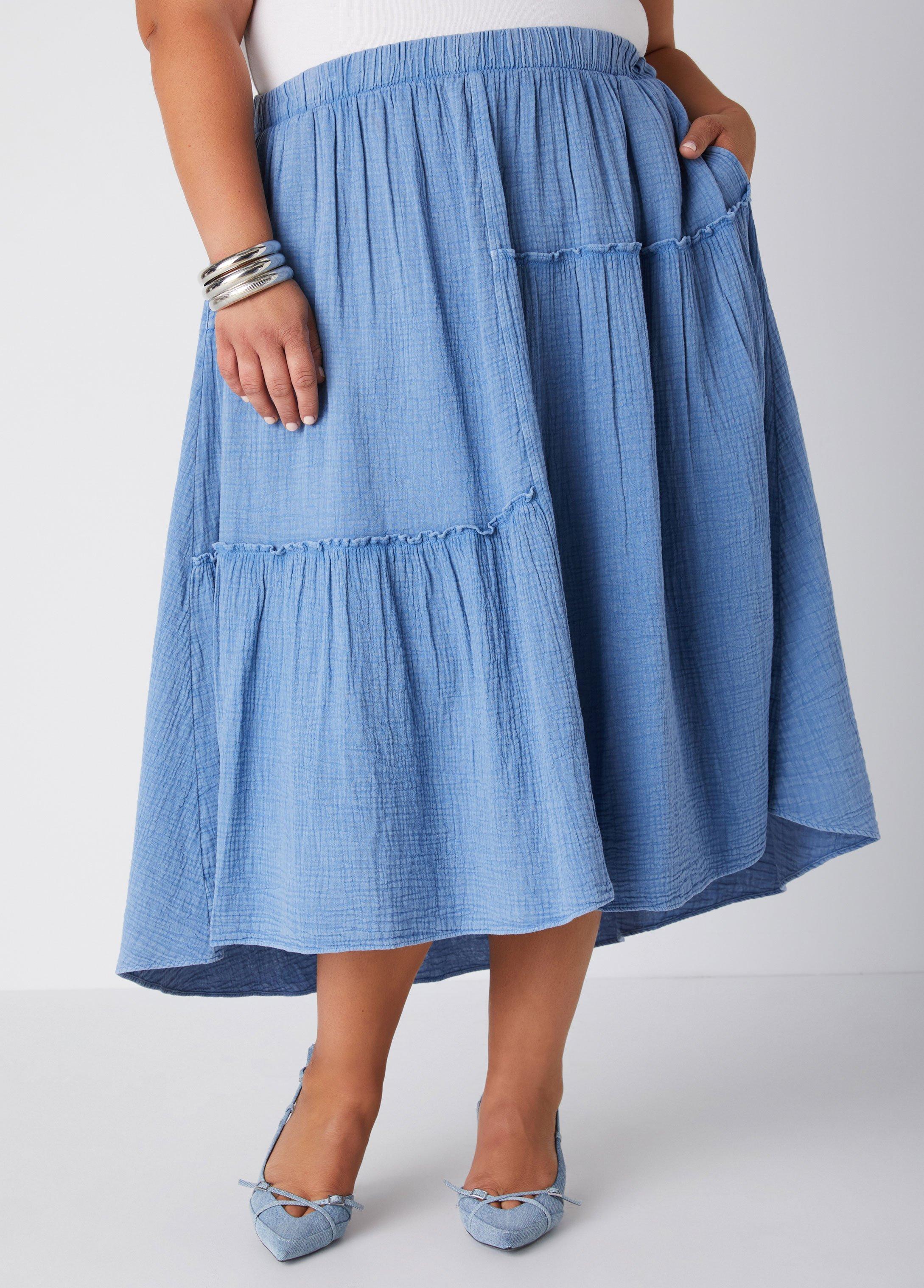 Cotton Gauze Midaxi Skirt Product Image