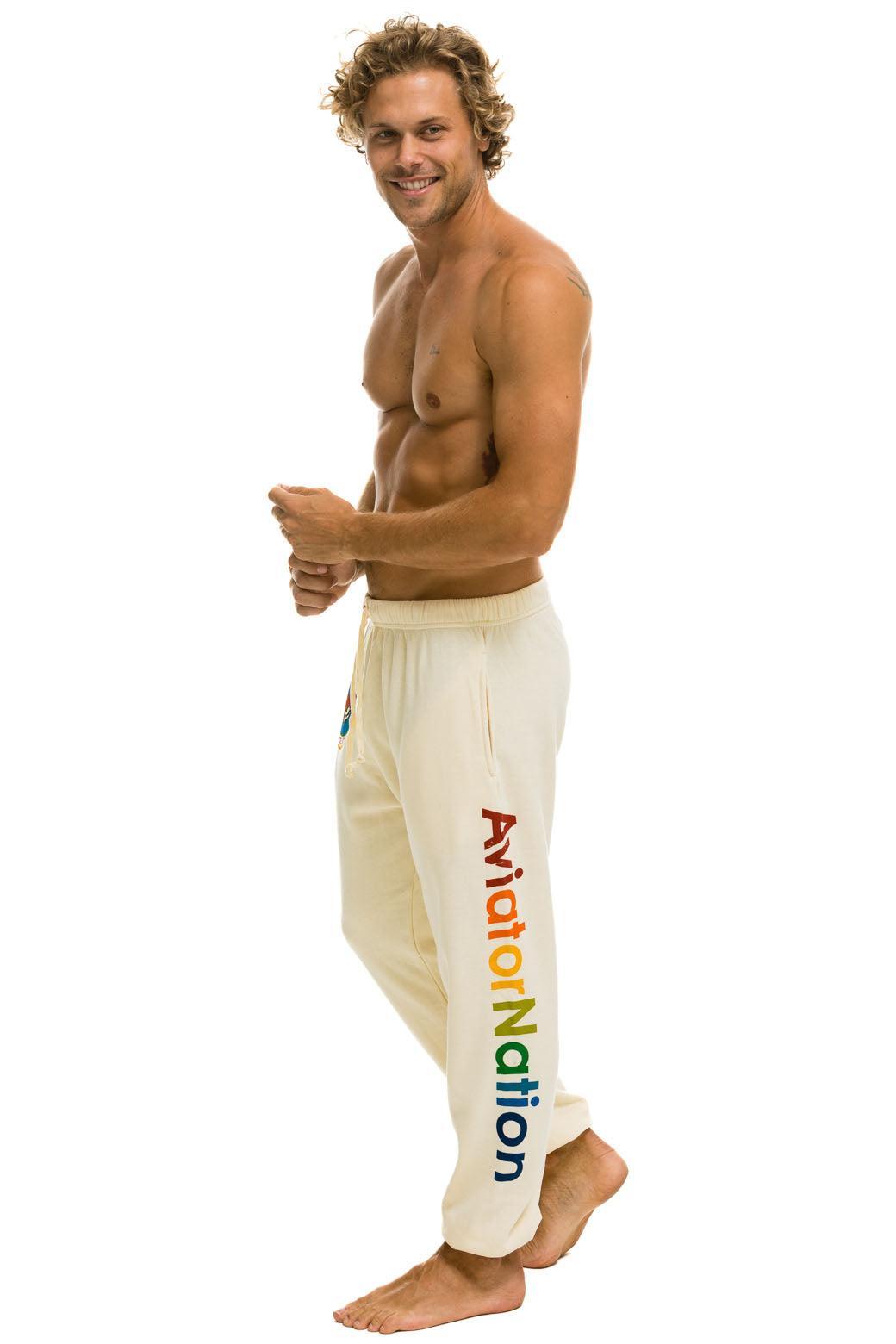 AVIATOR NATION SWEATPANTS - VINTAGE WHITE Male Product Image