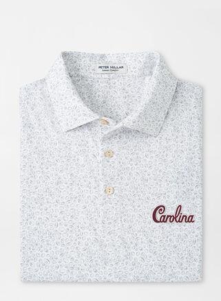 Peter Millar Mens South Carolina Blitz Performance Polo | Color: White / Gale Grey | Size: 3XL Product Image