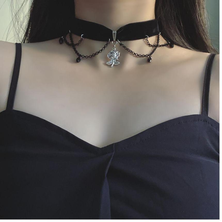 Floral Chained Choker Product Image