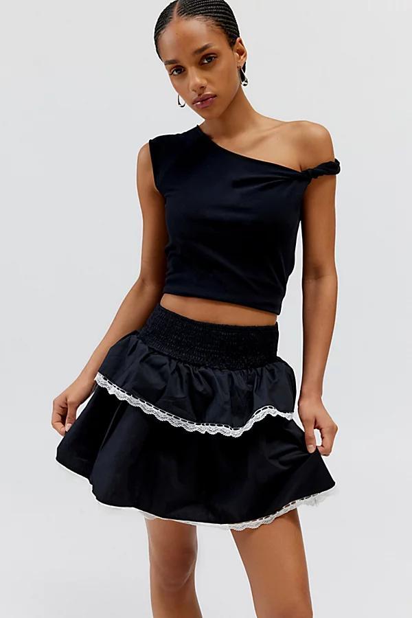 Daisy Street Poplin Tiered Mini Skirt Womens at Urban Outfitters Product Image