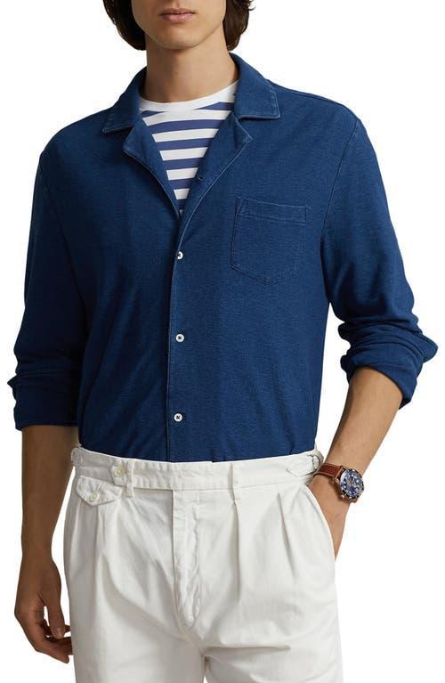 Mens Long-Sleeve Cotton Camp Sport Shirt Product Image