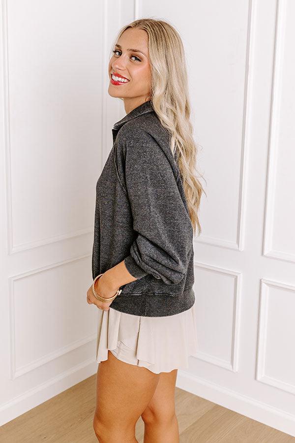 Mountain Lodge Cutie Sweatshirt in Charcoal Product Image