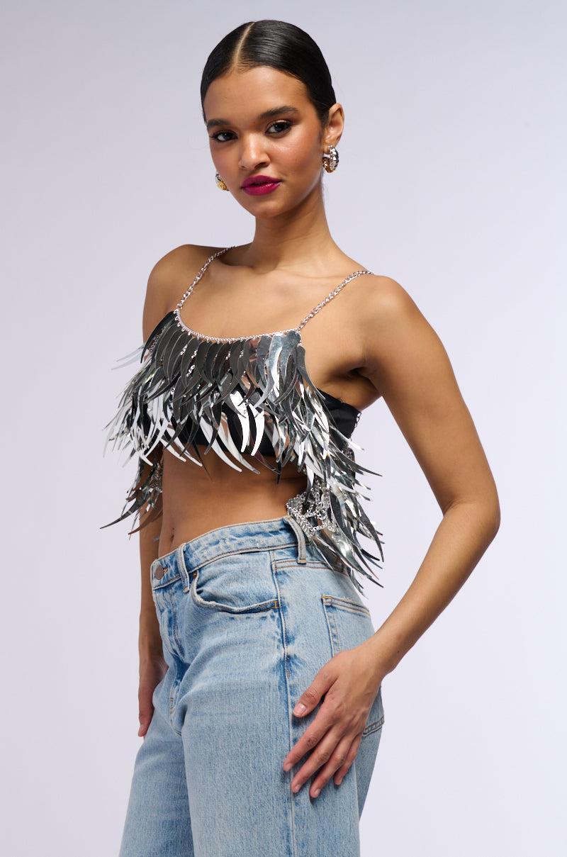 LATE AT NIGHT DANCING METALLIC BRALETTE Product Image