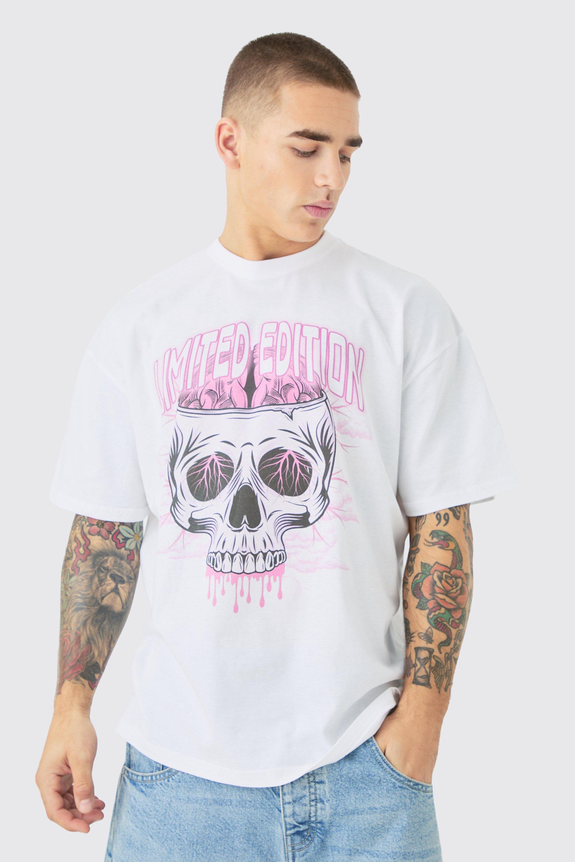 Oversized Skull Printed T-shirt | boohooMAN USA product image