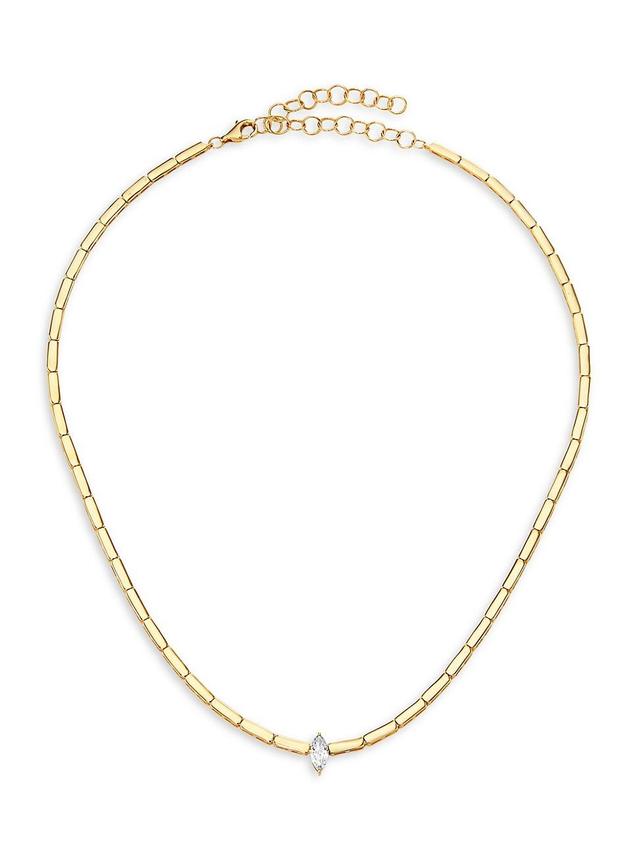 Womens 14K Yellow Gold & 0.4 TCW Diamond Necklace Product Image