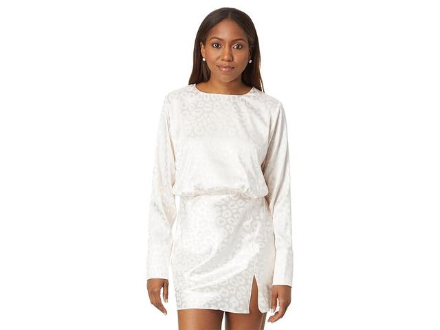 line and dot Ventura Dress (Cream) Women's Dress Product Image