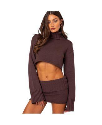 Women's Gino cropped turtle neck sweater Product Image