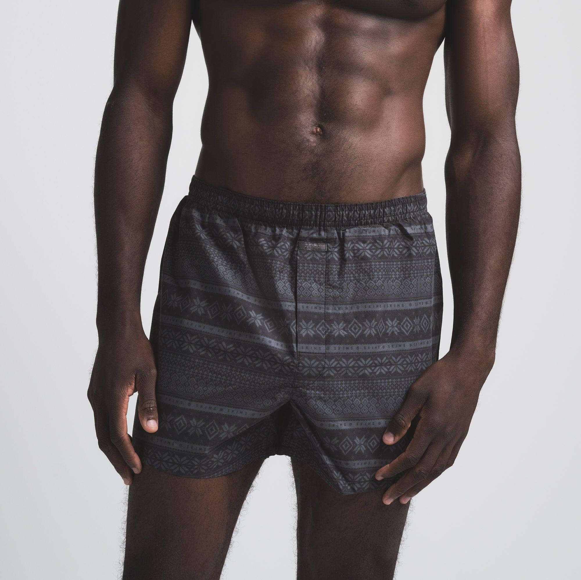 COTTON POPLIN MENS BOXER 3-PACK | ONYX ASH FAIR ISLE Product Image