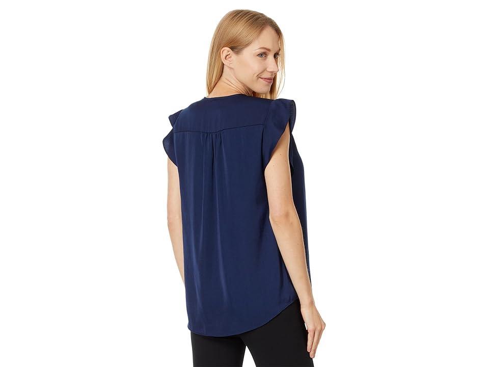 Vince Camuto V-Neck Ruffle Sleeve Blouse (Classic ) Women's Clothing Product Image