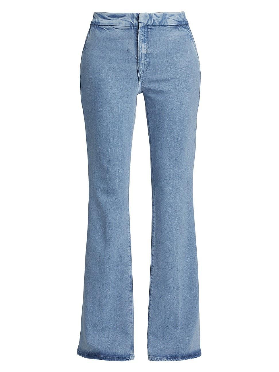 Womens Good Flare Mid-Rise Trousers Product Image