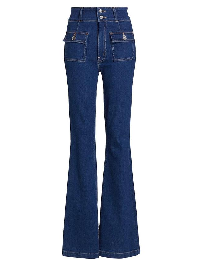 Womens Barlow Pocket-Front High-Rise Flare Jeans Product Image