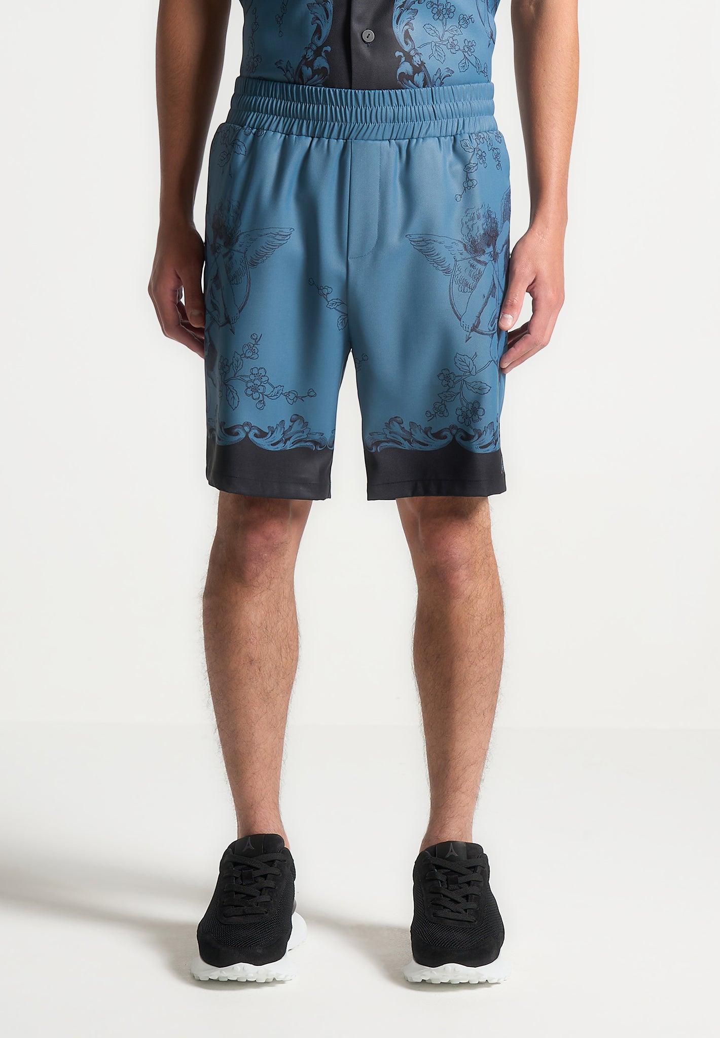 Baroque Shorts - Blue/Black Male Product Image