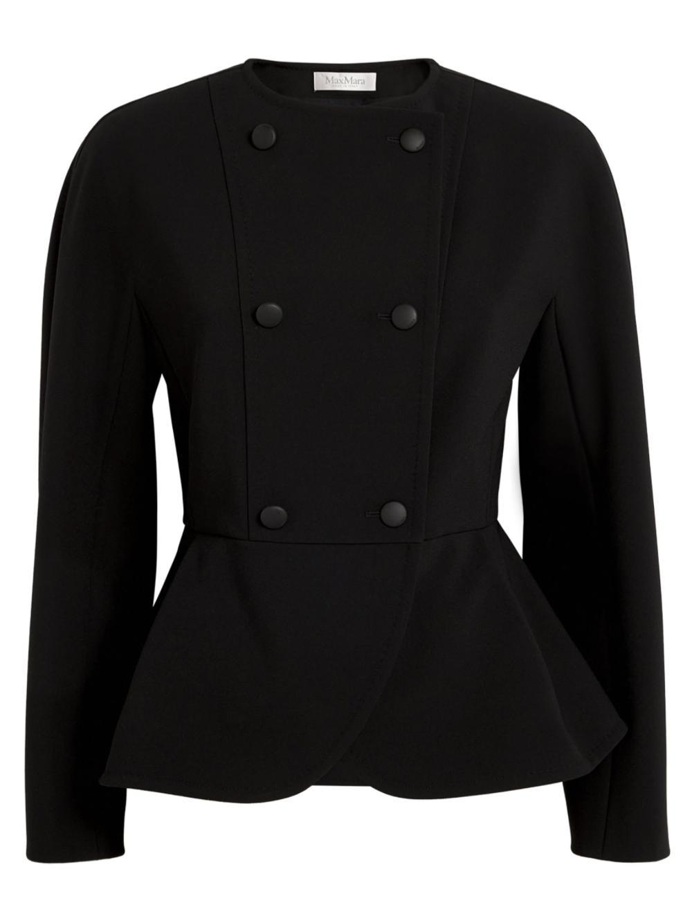 MAX MARA Fronda Double Breasted Peplum Jacket In Black Product Image