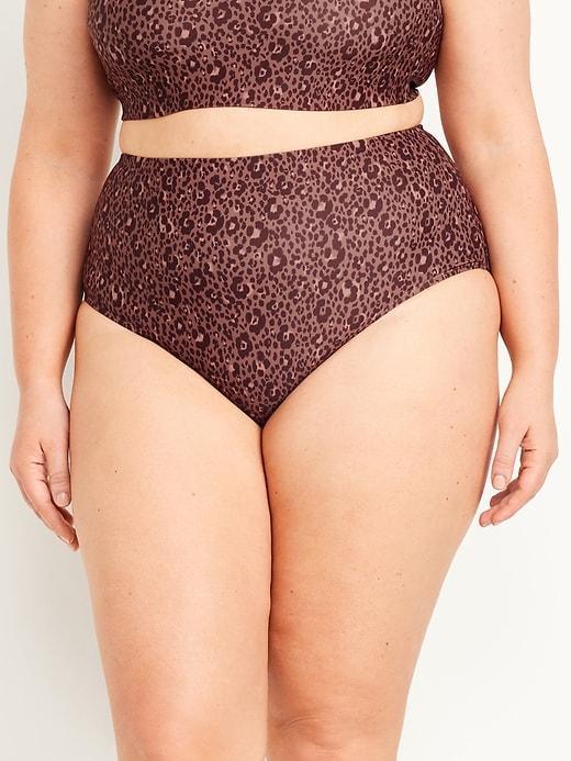 High-Waisted French-Cut Bikini Swim Bottoms Product Image