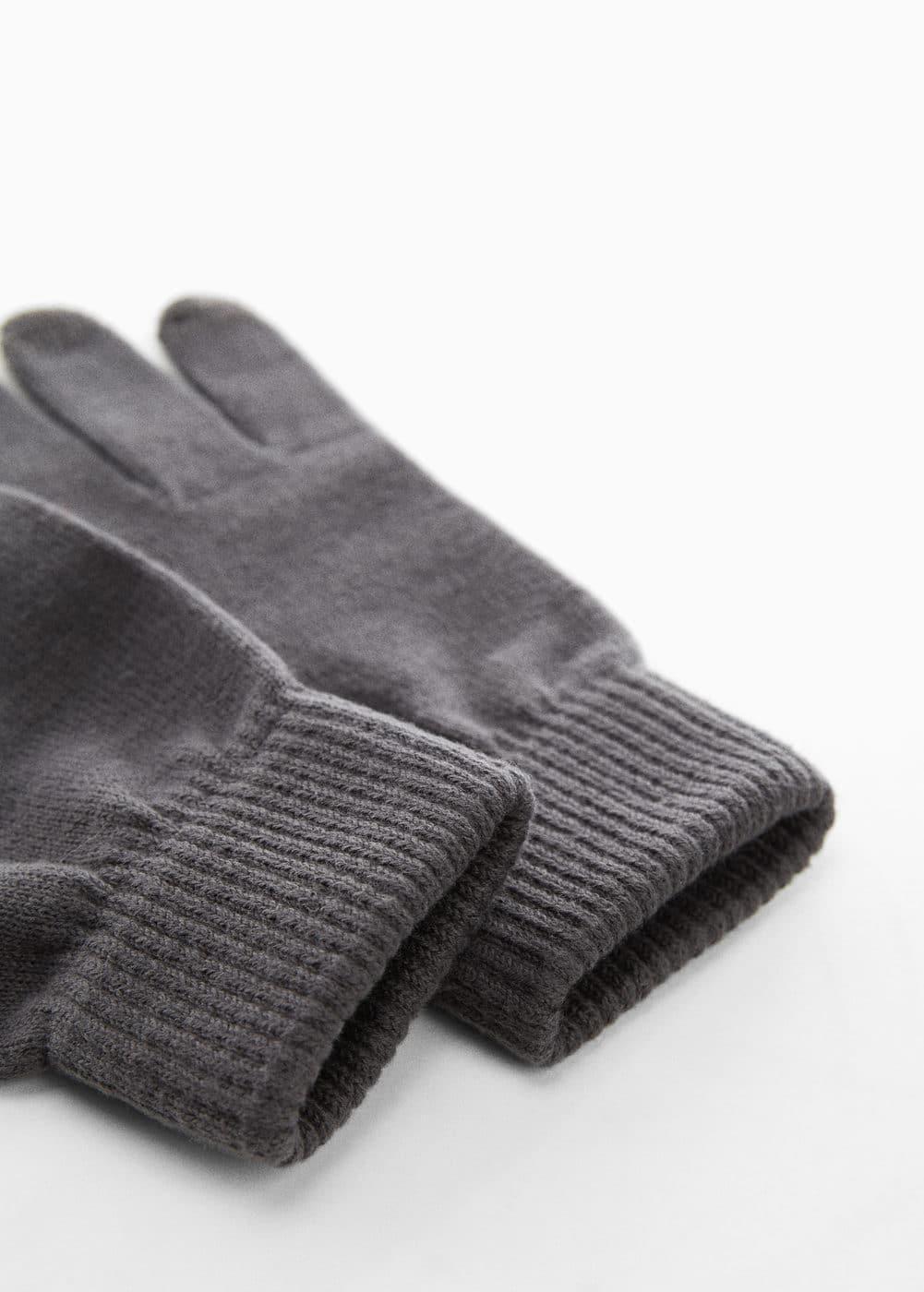 MANGO MAN - Touchscreen knitted gloves - One size - Men Product Image