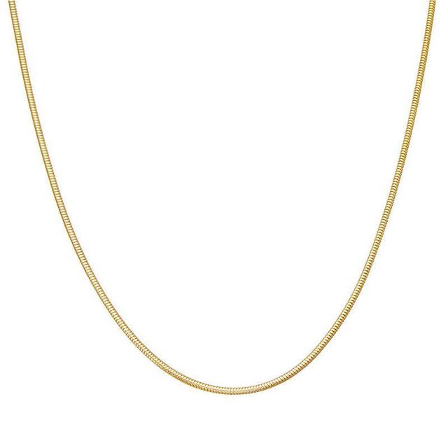 Giorgio di Vicenza Sterling Silver Mens Snake Chain Necklace Gold Tone Product Image