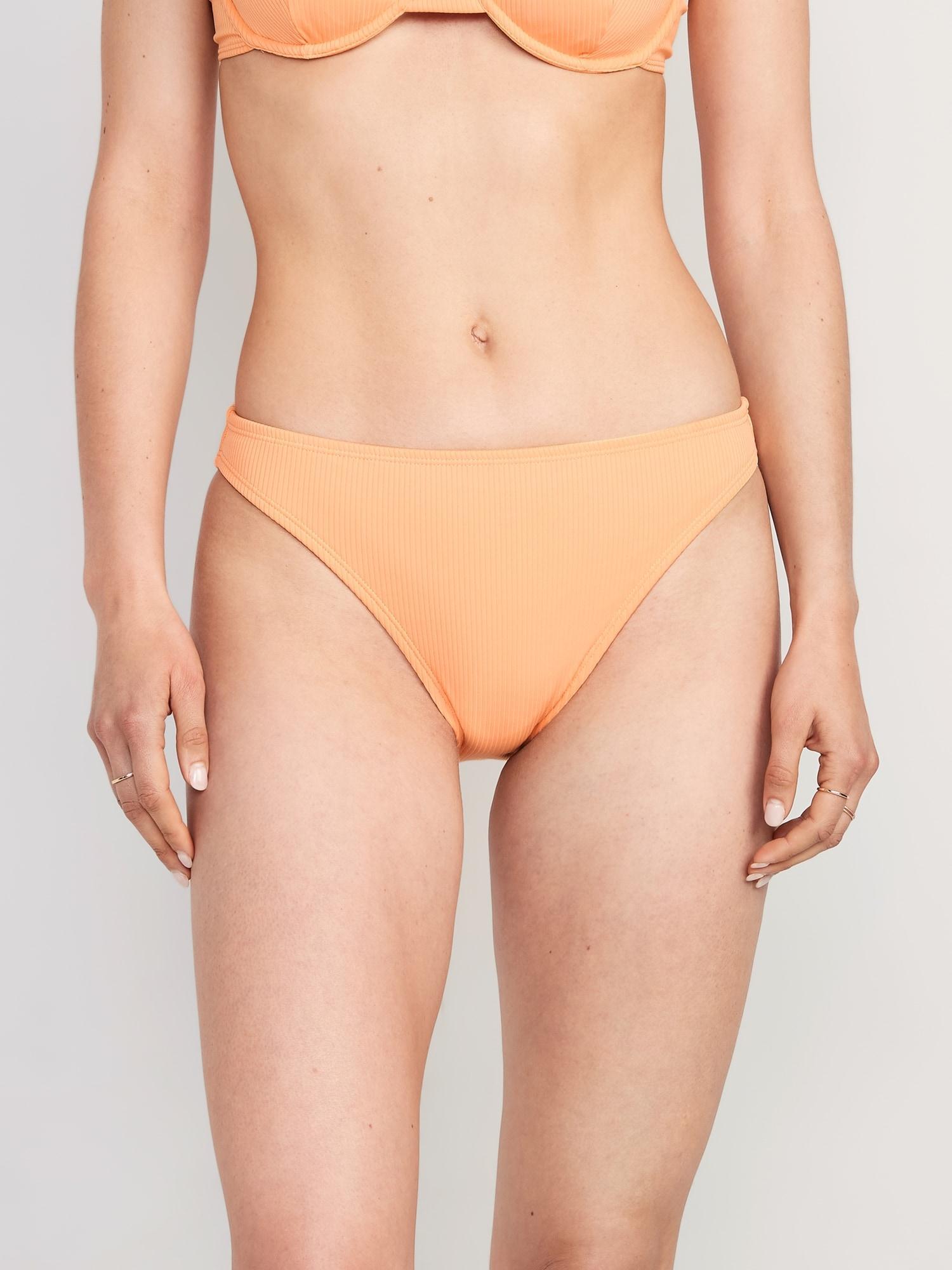 Old Navy High-Waisted French-Cut Ribbed Bikini Swim Bottoms for Women - Neon Petunia - female - Size: XL Product Image