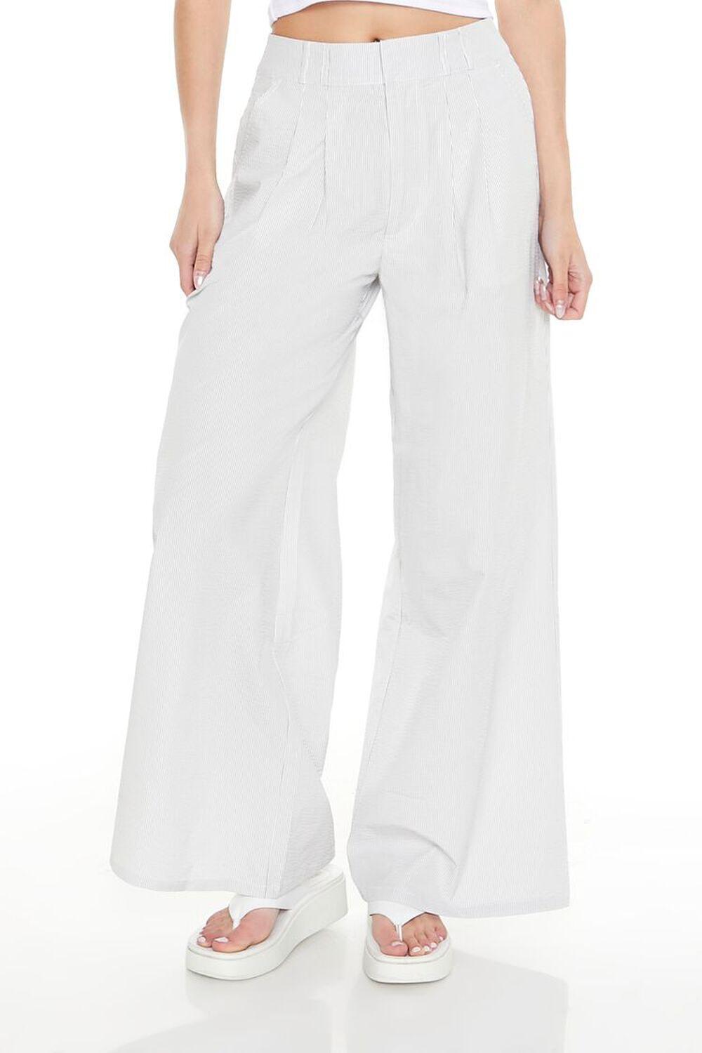 Pinstriped Wide-Leg Pants | Forever 21 Product Image