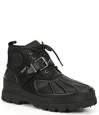 Polo Ralph Lauren Mens Oslo Low Leather and Suede Waterproof Lug Sole Boots Product Image