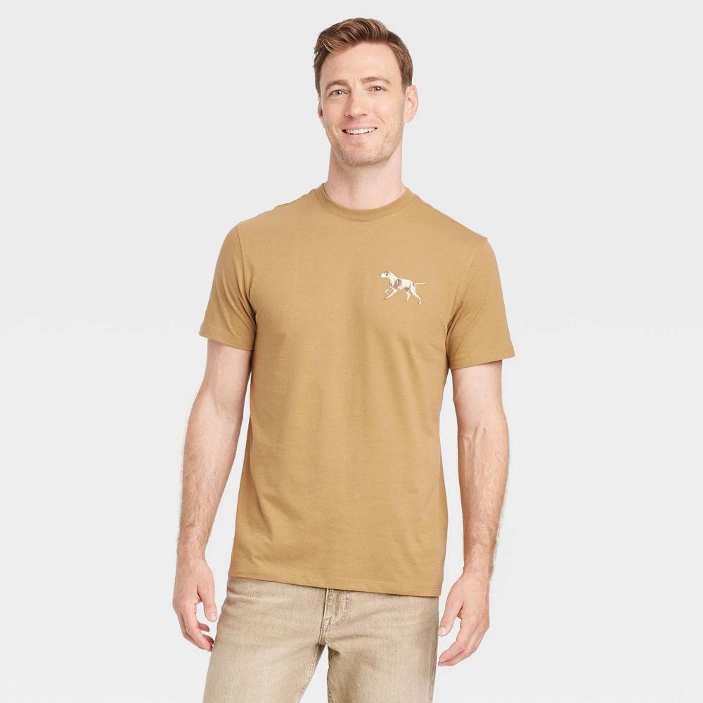 Mens Short Sleeve Crewneck Graphic T-Shirt - Goodfellow & Co Brown Product Image