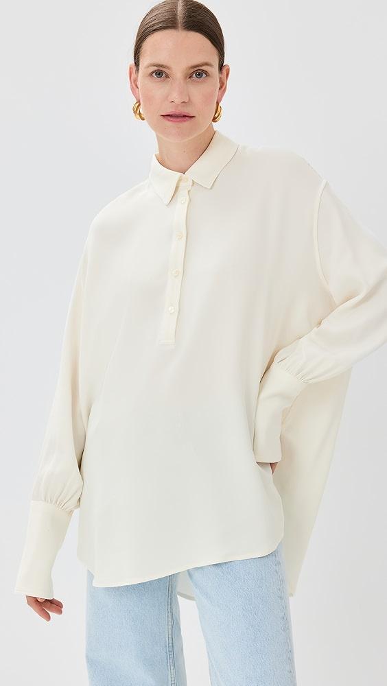 ANINE BING Lake Pullover Shirt Ivory | Shopbop Product Image