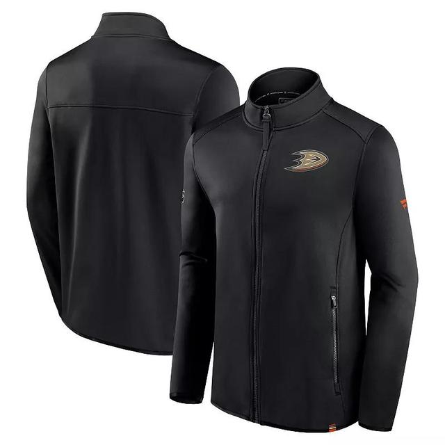 Mens Fanatics Branded Black Anaheim Ducks Authentic Pro Full-Zip Jacket Product Image