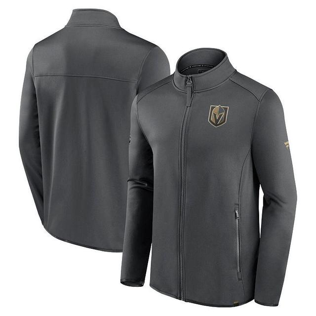 Mens Fanatics Branded  Gray Vegas Golden Knights Authentic Pro Full-Zip Jacket Product Image