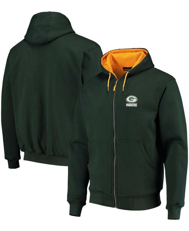 Mens Green Green Bay Packers Craftsman Thermal Lined Full-Zip Hoodie Product Image