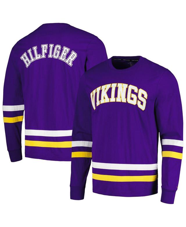 Tommy Hilfiger Mens Purple Minnesota Vikings Nolan Long Sleeve T-Shirt - Purple, Gold Product Image