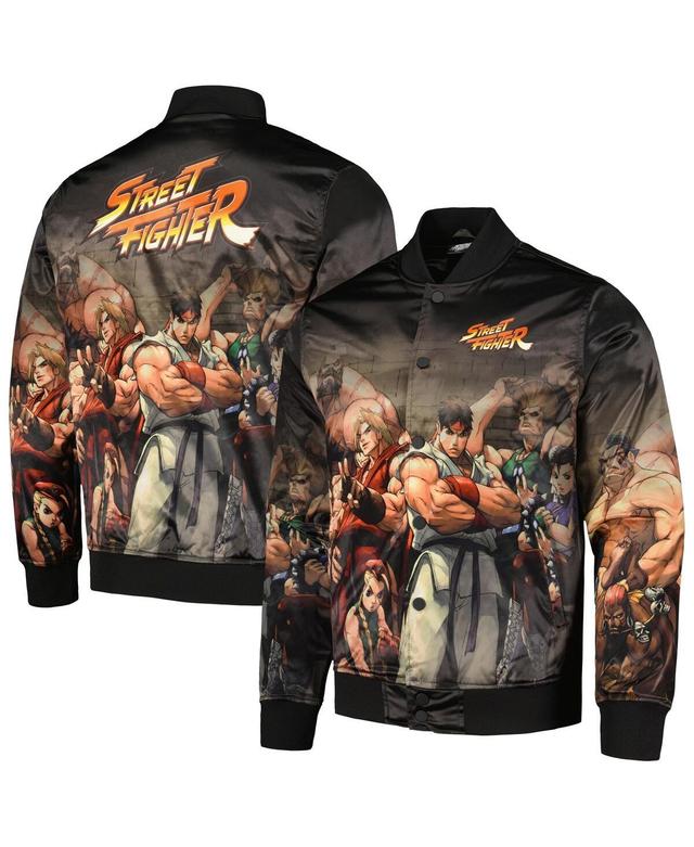 Mens Freeze Max Black Street Fighter Graphic Full-Snap Jacket Product Image