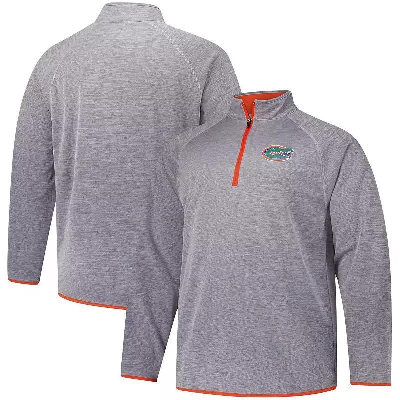 Mens Fanatics Charcoal Florida Gators Raglan Big &Tall Quarter-Zip Top Product Image