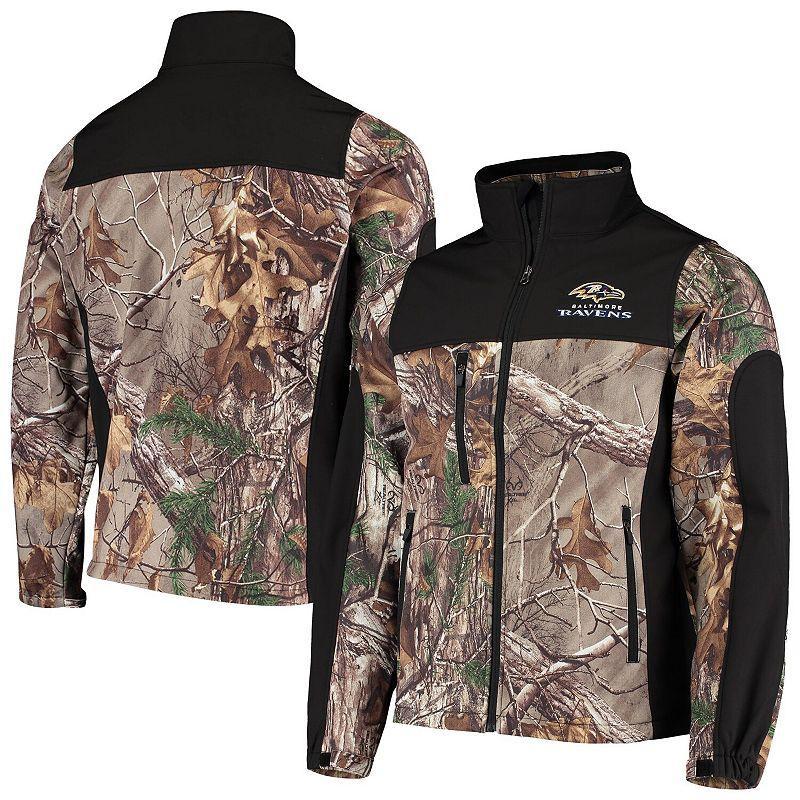 Mens Dunbrooke Realtree Camo and Black Seattle Seahawks Circle Hunter Softshell Full-Zip Jacket - Realtree Camo Product Image