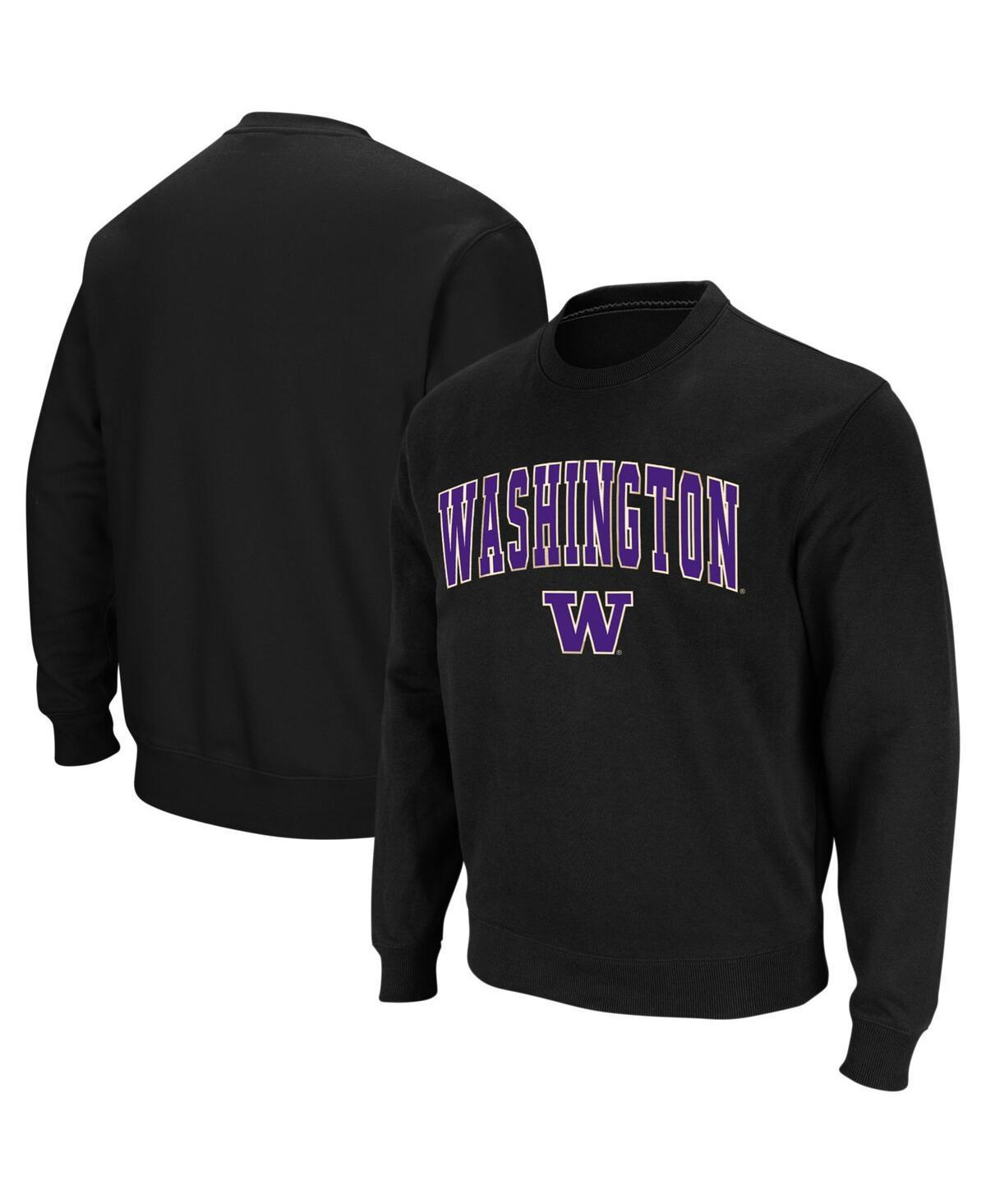 Colosseum Mens Washington Huskies Arch & Logo Crew Neck Sweatshirt Product Image